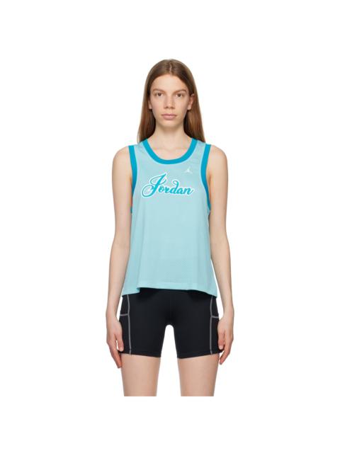 Blue Bonded Tank Top