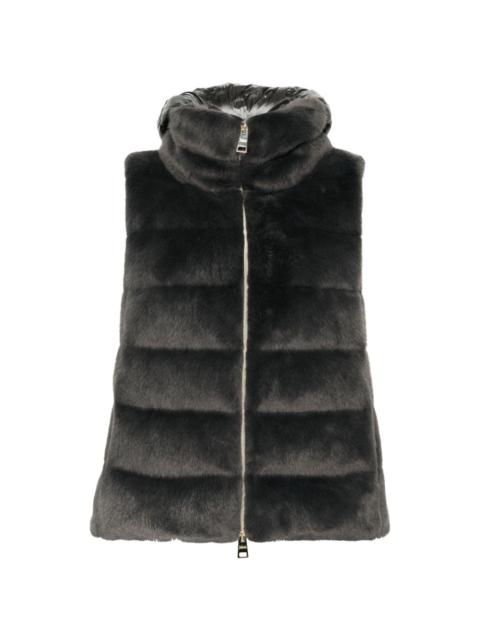 faux-fur hooded jacket