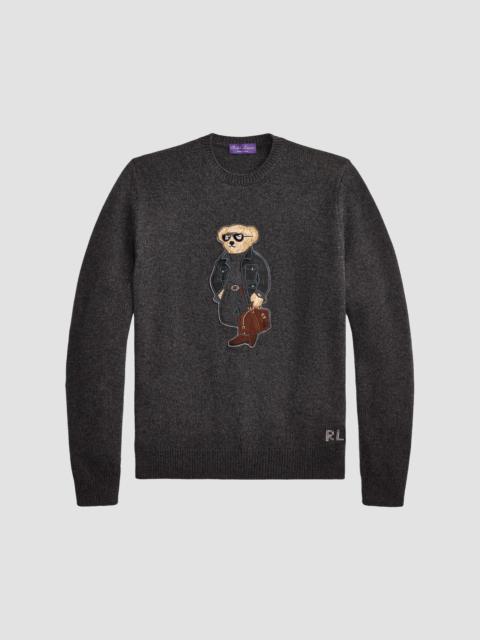 Ralph Lauren Men's Polo Bear Cashmere Sweater - Dark Grey Melange