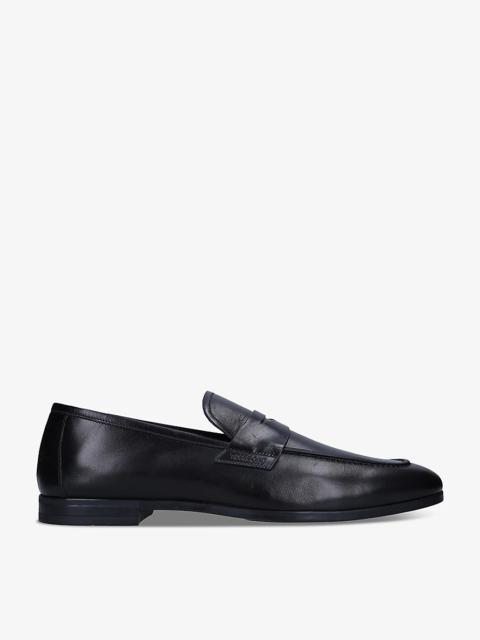 TOM FORD Smooth leather penny loafer