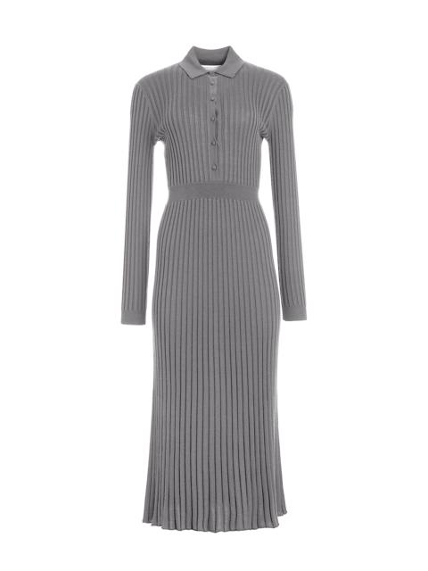 GABRIELA HEARST Ardor Knit Maxi Dress in Heather Grey Cashmere Silk
