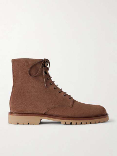 Brunello Cucinelli Suede Lace-Up Boots