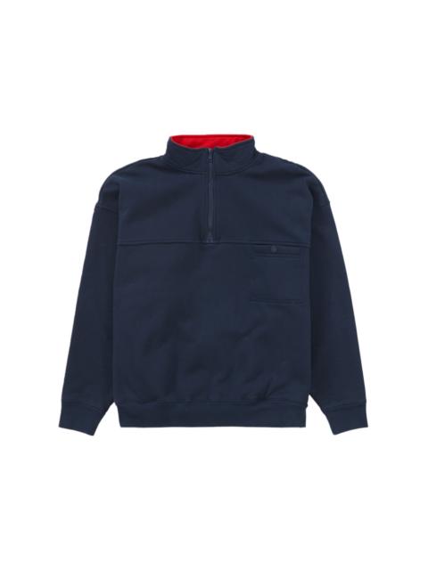 Supreme Supreme Washed Half Zip Pullover Navy