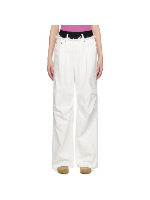 ALAINPAUL White Knee Jeans