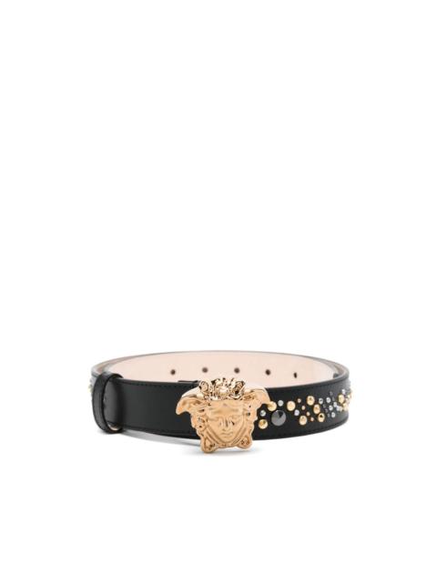 VERSACE studded medusa leather belt
