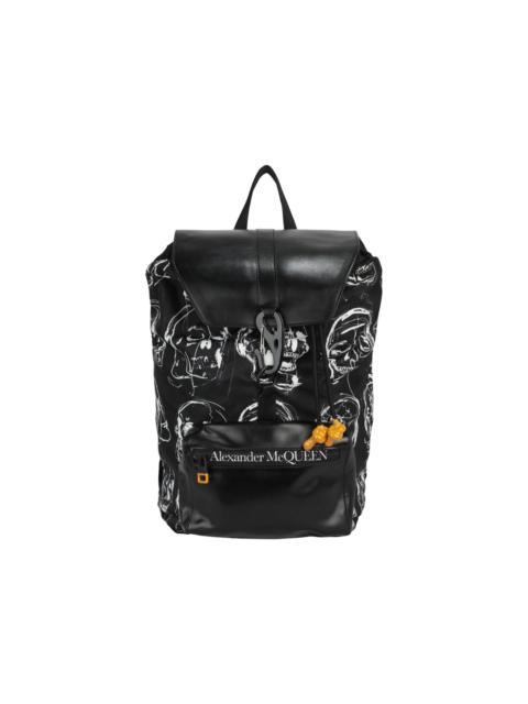 Alexander McQueen Alexander McQueen Skull Print Urban Backpack Black Multi