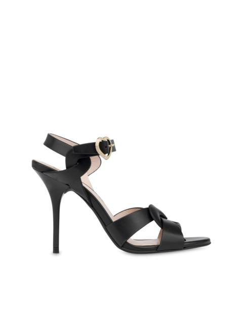 Moschino 100mm leather sandals