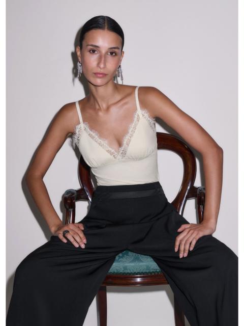 ME+EM Lace Trim Cami Top