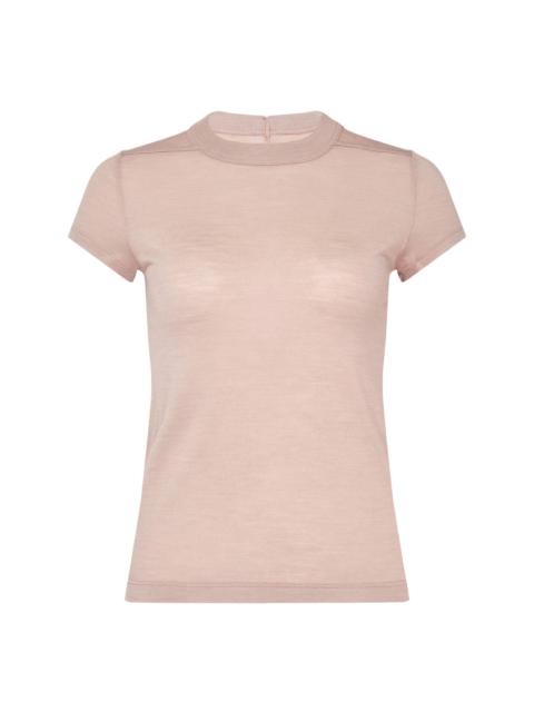 Rick Owens Cropped Wool Silk Jersey Tee