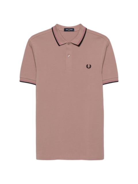 logo-embroidered cotton polo shirt