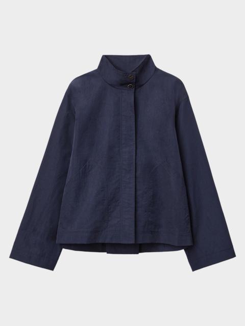 Lafayette 148 New York Funnel-Neck Cavalry Twill Jacket