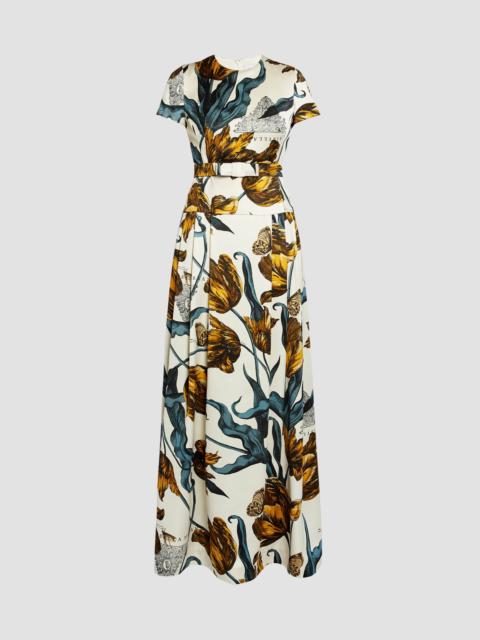 FLORAL PRINT DUCHESS GOWN