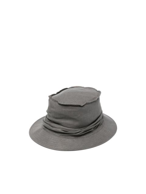 Yohji Yamamoto draped-detail bucket hat