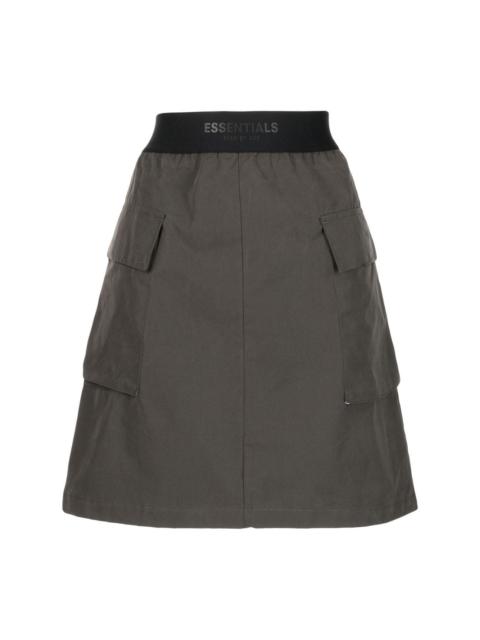 ESSENTIALS flap-pocket midi skirt