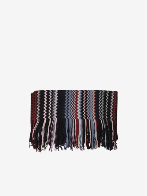 Missoni zigzag fringed scarf