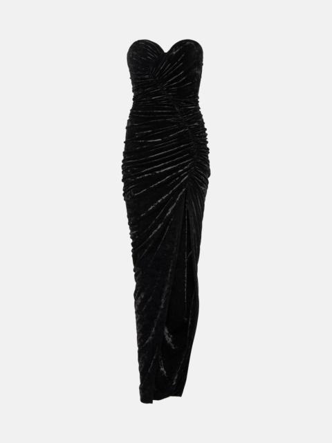 ALEXANDRE VAUTHIER 크래프트 벨벳 맥시 드레스