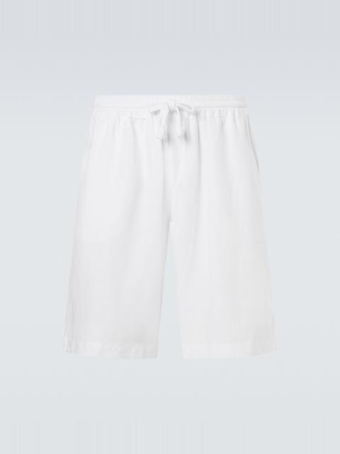 FEDELI Vico linen Bermuda shorts