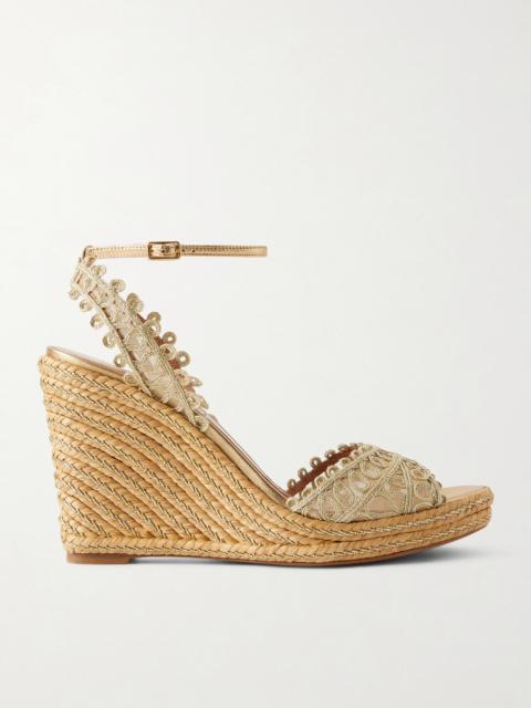 AQUAZZURA Kahlo 105 Raffia Espadrille Sandals