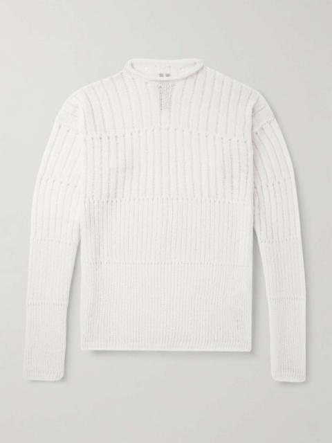 Rick Owens Oversized Open-Knit Virgin Wool-Blend Sweater