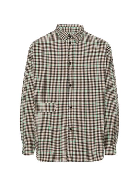 HENRIK VIBSKOV HOLE SHIRT - BROWN GREEN CHECKS