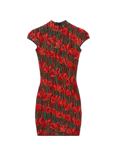 Fiore di Loto jacquard minidress