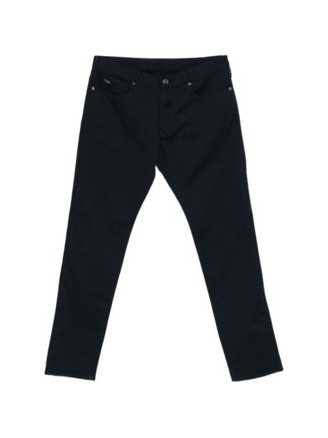 EMPORIO ARMANI logo-plaque trousers