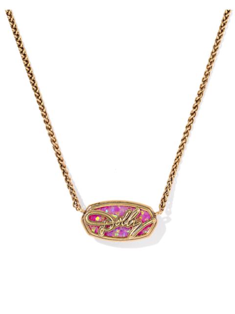 KENDRA SCOTT Dolly Parton x Kendra Scott Elisa Vintage Gold Short Pendant Necklace