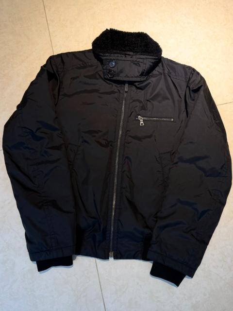 Prada Prada Sports Reversible Lambswool Collar Biker Jacket