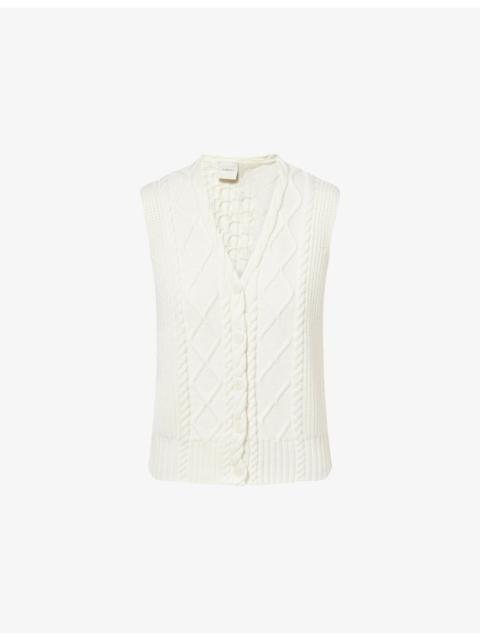 VARLEY Tatyana Cable Knit Vest