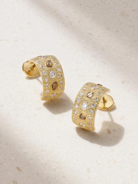 De Beers Talisman 18-karat Gold Diamond Hoop Earrings