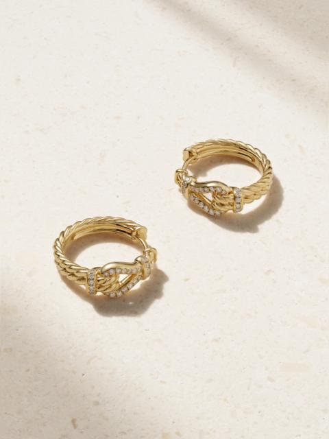 DAVID YURMAN Thoroughbred Loop Hoop 18-karat Gold Diamond Earrings
