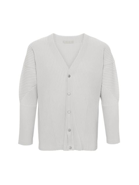 plissé-effect cardigan