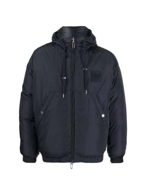 reversible hooded padded jacket