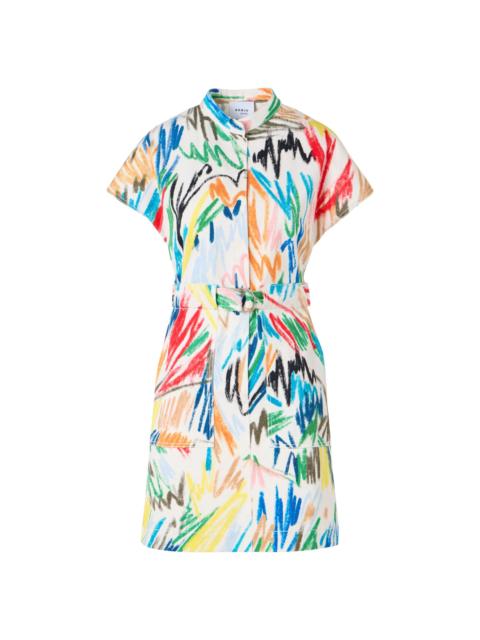 norma kamali lauren tie neck ruffled stretch mesh mini dress NORMA KAMALI Lauren tie-neck ruffled stretch-mesh mini dress