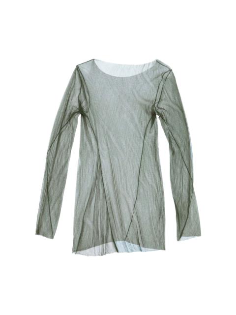 cortana T Tulle Sheer Silk-Blend Top olive