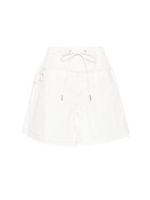 sacai drawstring-waist cotton shorts