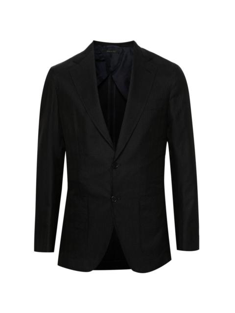 patterned-jacquard silk blazer