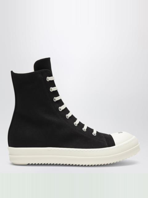 Rick Owens DRKSHDW Tower sneakers in black/milk white "So Cunt"