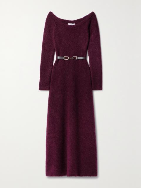GABRIELA HEARST + Net Sustain Gertrude Belted Organic Cashmere And Silk-blend Bouclé Maxi Dress