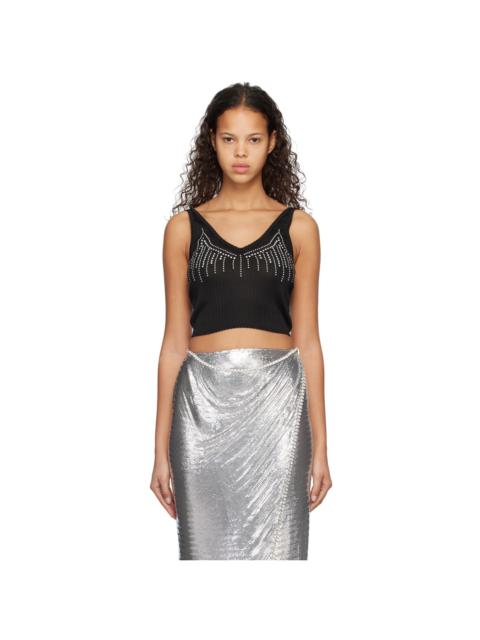 rabanne Black Studded Tank Top