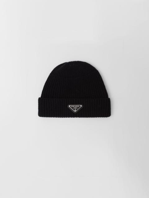 Wool and cashmere beanie
