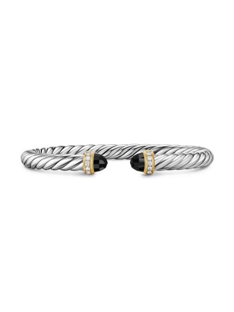 DAVID YURMAN Women's Cable Flex Bracelet in Sterling Silver - Black Onyx