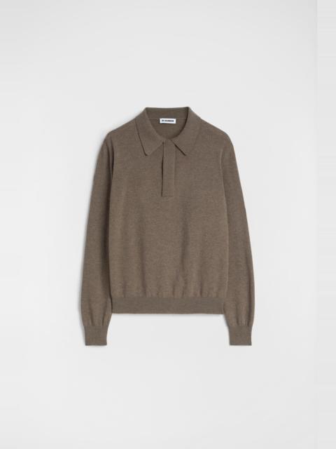 Jil Sander Lightweight Wool Polo Sweater
