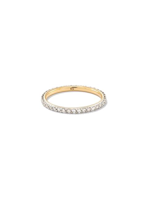 KENDRA SCOTT 0.5 ct Marilyn 14k Yellow Gold Full Eternity Band Ring in White Diamond