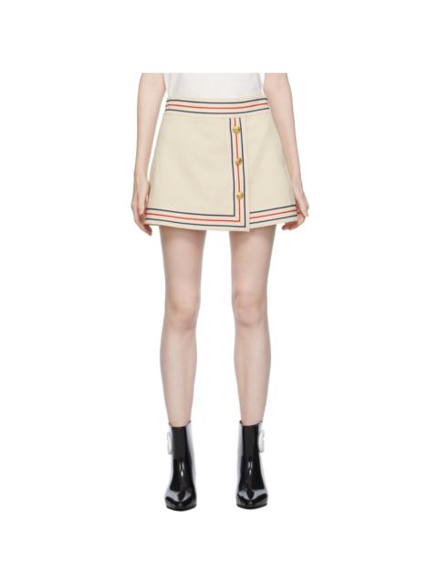 GUCCI Beige Wrap Miniskirt