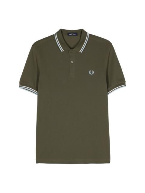 logo-embroidered cotton polo shirt