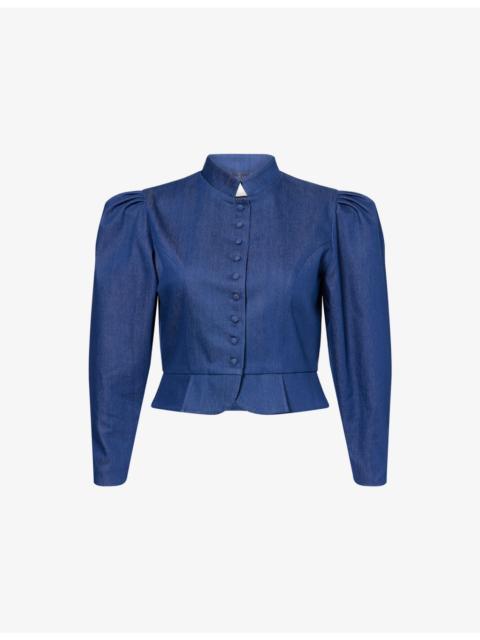 DESTREE Amoako Puff-Sleeve Denim Jacket