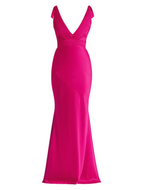 ZHIVAGO Women's Signature Beloved Sleeveless Satin Gown - Fuchsia