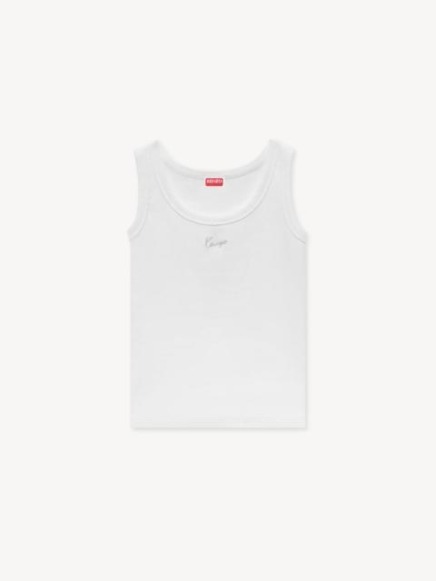 KENZO 'KENZO Signature' embroidered tank top in cotton