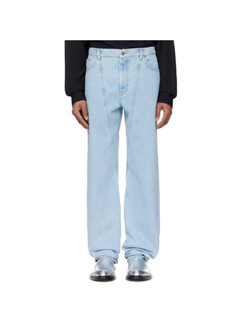 MUGLER Blue Straight Leg Jeans